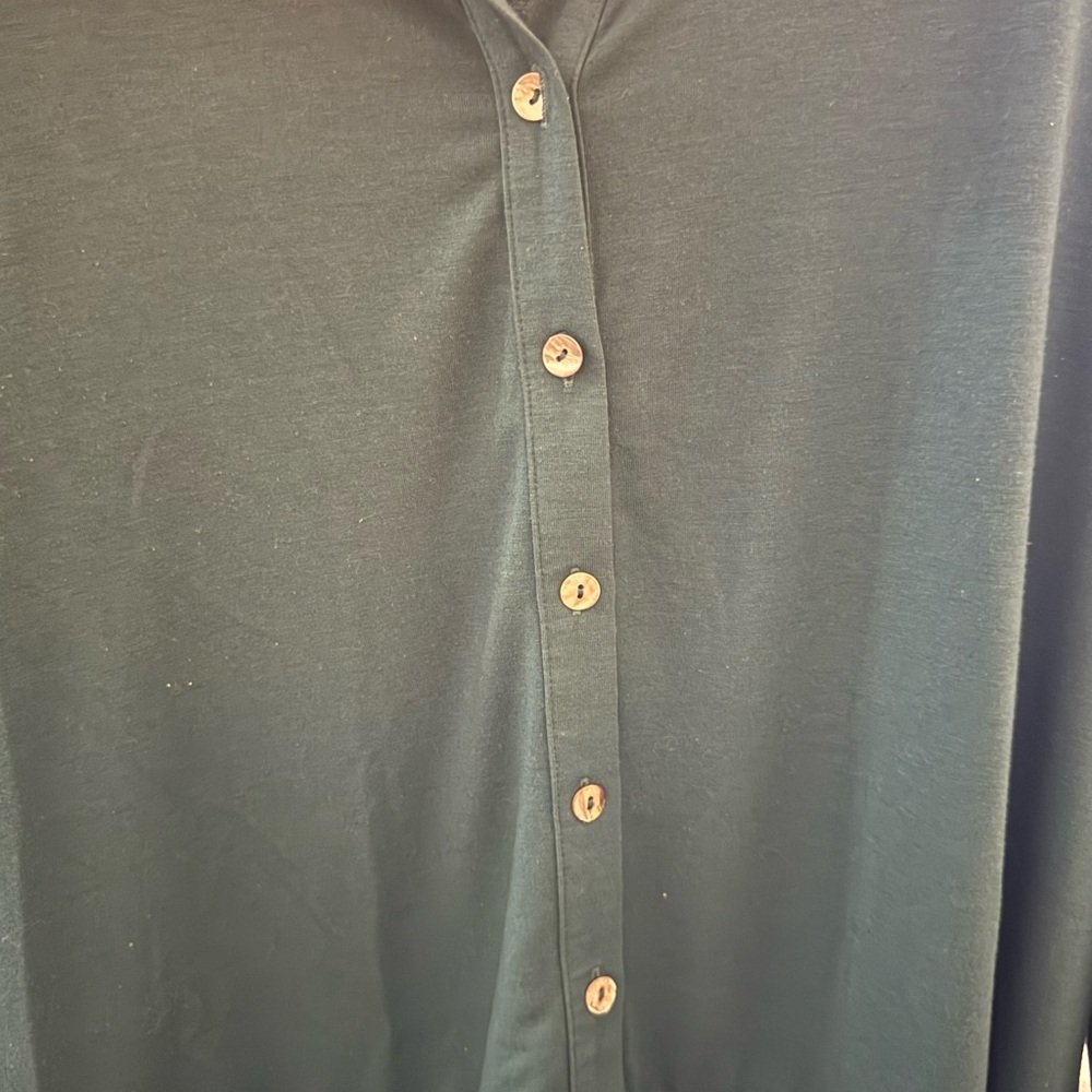 Soft Surroundings Teal Top 30” shoulder to hem PTP 21” w stretch - Picture 5 of 7